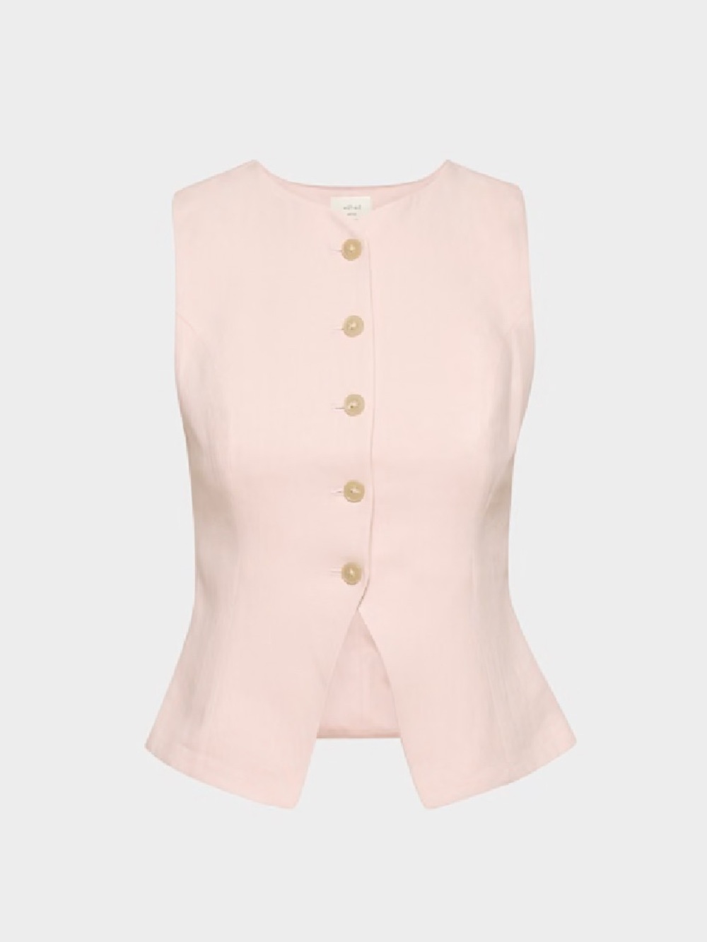 Aritzia Wilfred Regal Vest - PowerLinen in Poetic Pink *Sold out online*